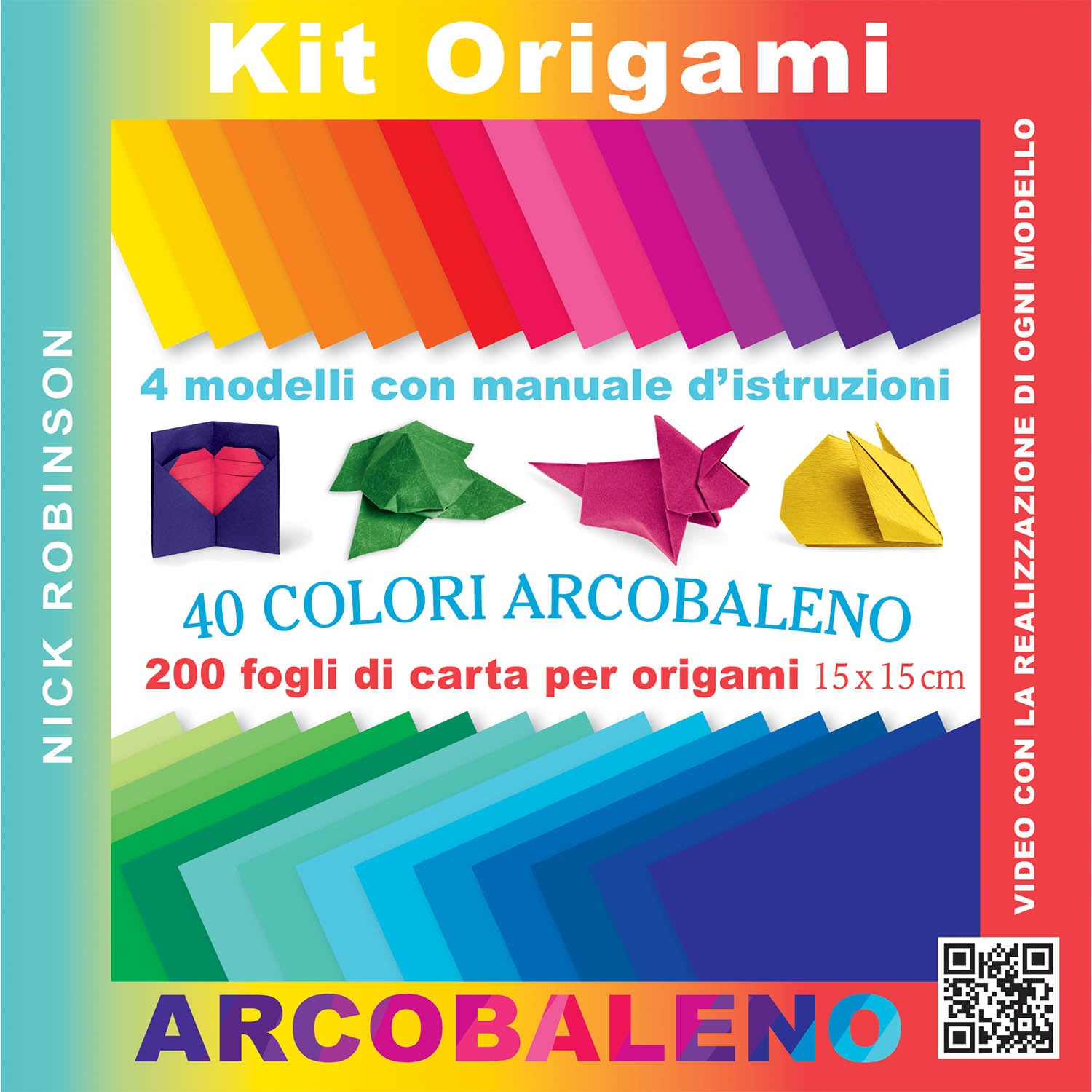 Kit origami - 40 colori arcobaleno