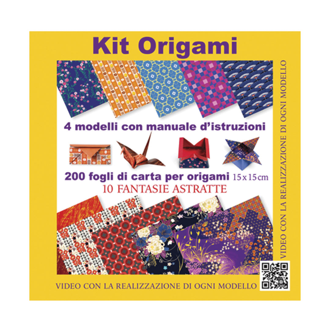 Origami kit with abstract patterns