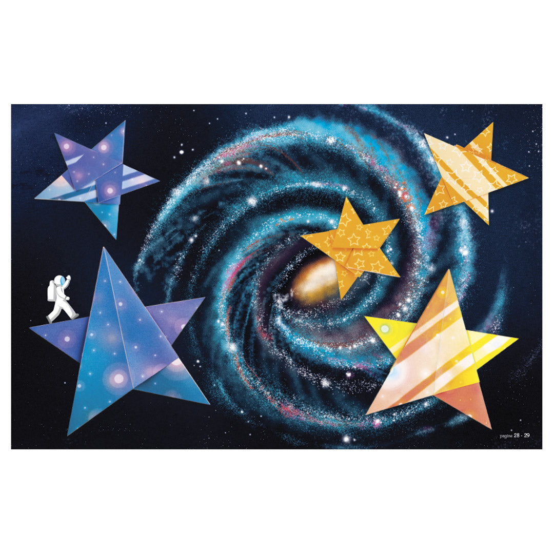 The galaxy in origami - easy and for children
